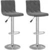 Image de Vidaxl Tabourets De Bar 2 Pcs Gris FoncÃ© Velours