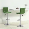 Image de vidaXL Tabourets de bar lot de 2 vert foncé velours333690