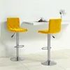 Image de vidaXL Tabourets de bar lot de 2 jaune moutarde velours