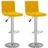 Image de vidaXL Vidaxl Tabourets De Bar 2 Pcs Jaune Moutarde Velours