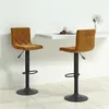 Image de vidaXL Tabourets de bar lot de 2 marron velours333729
