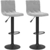 Image de vidaXL Tabourets de bar lot de 2 gris clair velours