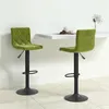 Image de vidaXL Tabourets de bar lot de 2 vert clair velours
