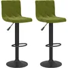 Image de vidaXL Vidaxl Tabourets De Bar 2 Pcs Vert Clair Velours