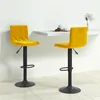 Image de vidaXL Tabourets de bar lot de 2 Jaune moutarde Velours