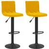 Image de vidaXL Vidaxl Tabourets De Bar Lot De 2 Jaune Moutarde Velours