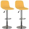 Image de vidaXL Vidaxl Tabourets De Bar Lot De 2 Jaune Tissu