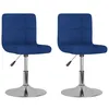 Image de Vidaxl Chaises Pivotantes De Salle Ã  manger 2 Pcs Bleu Tissu