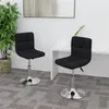 Image de vidaXL Chaises pivotantes à manger lot de 2 noir tissu334215
