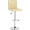 Image de vidaXL Vidaxl Tabouret De Bar Crème Similicuir