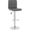 Image de vidaXL Tabouret de bar Gris Similicuir