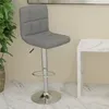 Image de vidaXL Tabouret de bar Gris clair Tissu334229