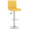 Image de vidaXL Vidaxl Tabouret De Bar Jaune Moutarde Tissu