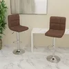 Image de vidaXL Tabourets de bar lot de 2 marron tissu334242