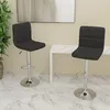 Image de vidaXL Tabourets de bar lot de 2 noir tissu334245