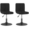 Image de vidaXL Chaises pivotantes Ã  manger lot de 2 noir velours