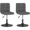 Image de vidaXL Chaises pivotantes Ã  manger lot de 2 gris foncÃ© velours