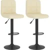 Image de vidaXL Vidaxl Tabourets De Bar 2 Pcs Crème Tissu