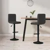 Image de vidaXL Tabourets de bar lot de 2 noir velours334302