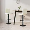 Image de vidaXL Tabourets de bar lot de 2 crème velours