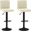 Image de vidaXL Vidaxl Tabourets De Bar 2 Pcs Crème Velours