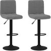 Image de vidaXL Vidaxl Tabourets De Bar 2 Pcs Gris Foncé Velours