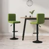 Image de vidaXL Tabourets de bar lot de 2 vert clair velours334307