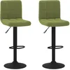 Image de vidaXL Vidaxl Tabourets De Bar Lot De 2 Vert Clair Velours