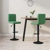 Image de vidaXL Tabourets de bar lot de 2 vert foncé velours334308