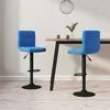 Image de vidaXL Tabourets de bar lot de 2 bleu velours334309