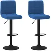 Image de vidaXL Vidaxl Tabourets De Bar 2 Pcs Bleu Velours