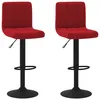 Image de vidaXL Tabourets de bar 2 pcs Rouge bordeaux Velours