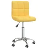 Image de vidaXL Chaise pivotante de bureau Jaune moutarde Tissu