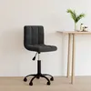 Image de vidaXL Chaise pivotante de bureau Noir Velours334353