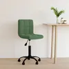Image de vidaXL Chaise pivotante de bureau Vert foncé Velours334359