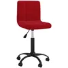 Image de vidaXL Vidaxl Chaise Pivotante De Bureau Rouge Bordeaux Velours