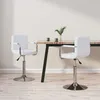 Image de vidaXL Chaises pivotantes Ã  manger lot de 2 blanc similicuir