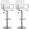 Image de vidaXL Vidaxl Tabourets De Bar 2 Pcs Blanc Similicuir