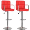 Image de vidaXL Vidaxl Tabourets De Bar 2 Pcs Rouge Similicuir