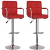 Image de vidaXL Vidaxl Tabourets De Bar 2 Pcs Rouge Bordeaux Similicuir