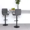 Image de vidaXL Tabourets de bar lot de 2 gris clair tissu334635