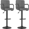 Image de vidaXL Vidaxl Tabourets De Bar 2 Pcs Gris Clair Tissu