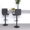 Image de vidaXL Tabourets de bar lot de 2 gris foncé tissu334636