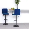 Image de vidaXL Vidaxl Tabourets De Bar 2 Pcs Bleu Tissu