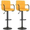 Image de vidaXL Tabourets de bar 2 pcs Jaune moutarde Tissu