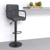 Image de vidaXL Tabouret de bar Gris foncé Velours334649