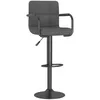 Image de vidaXL Vidaxl Tabouret De Bar Gris Foncé Velours