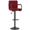 Image de vidaXL Tabouret de bar Rouge bordeaux Velours