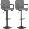 Image de vidaXL Vidaxl Tabourets De Bar 2 Pcs Gris Clair Velours