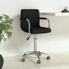 Image de vidaXL Vidaxl Chaise Pivotante De Bureau Noir Tissu